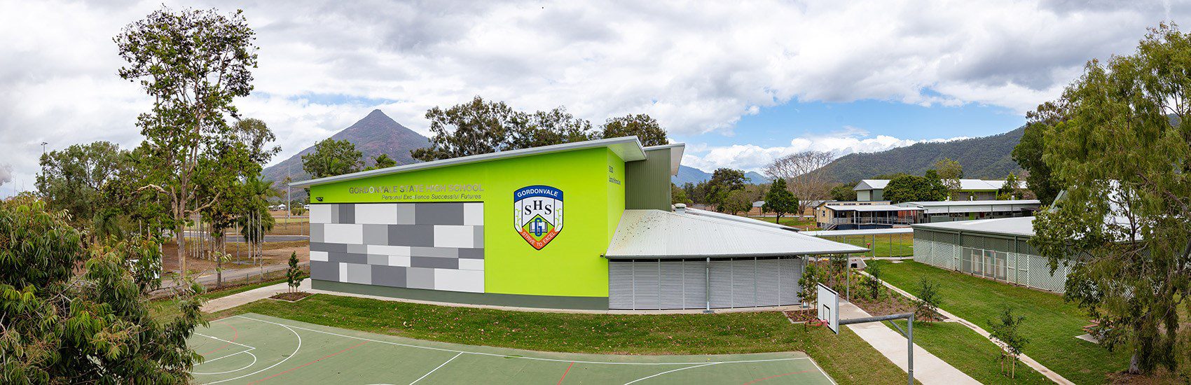 New school hall with Cemintel Surround core neutral palette